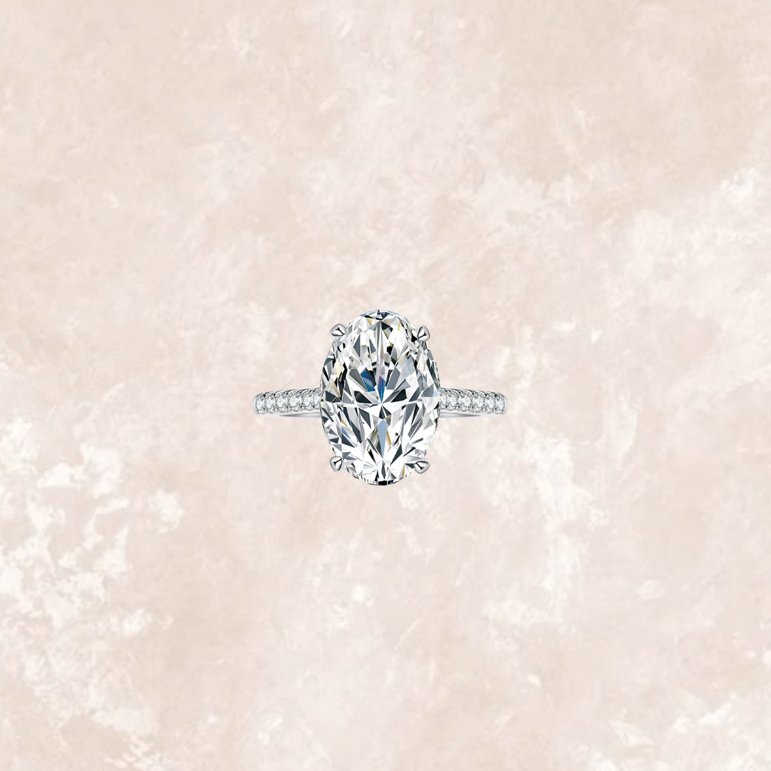 Middleton 2 Carat Oval Ring in Classic White