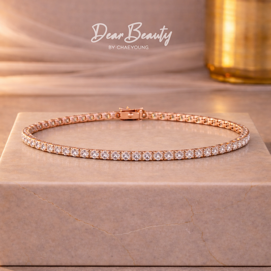 Ally 3 Pointer Mini Tennis Bracelet Rose Gold