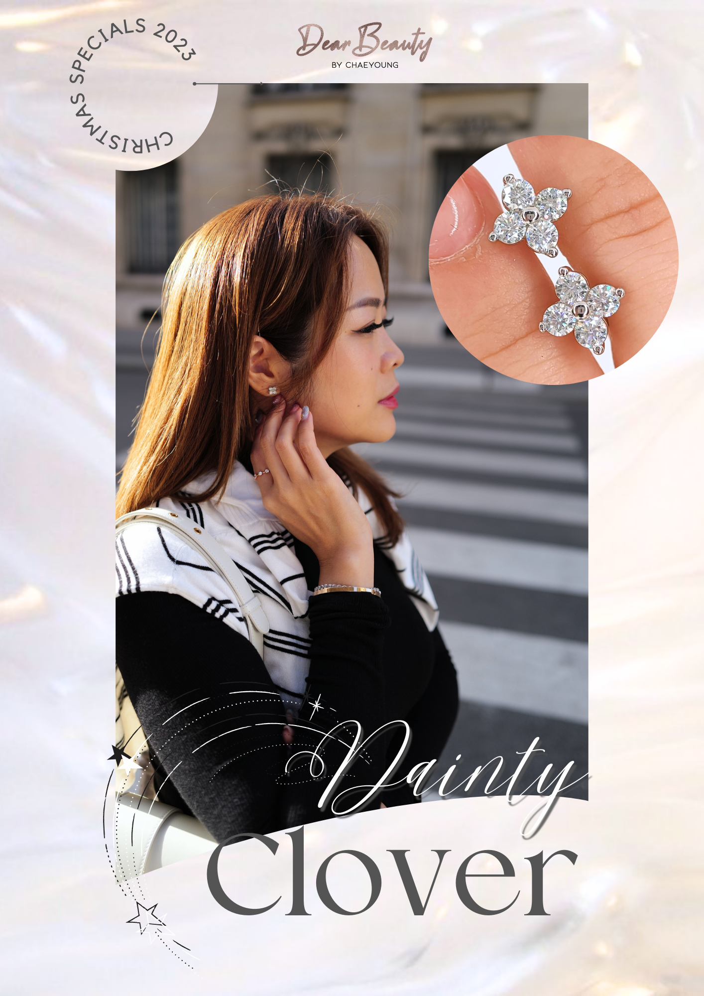 Luna Dainty Clover Ear Studs