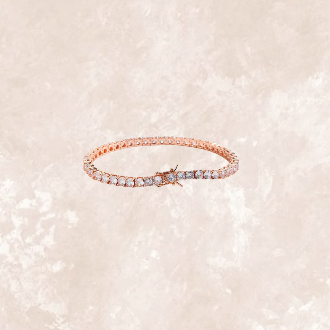 Pearlyn 10 Pointer Classic Tennis Bracelet Rose Gold