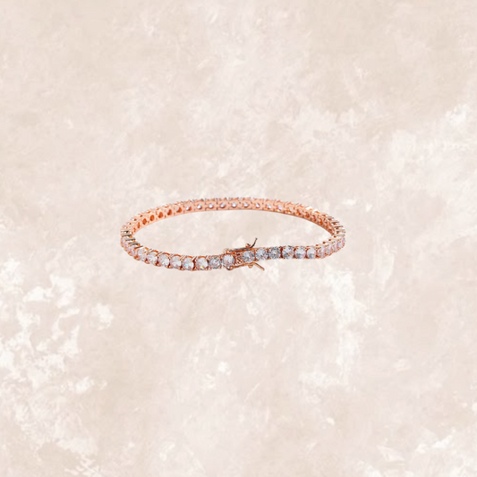 Pearlyn 10 Pointer Classic Tennis Bracelet Rose Gold