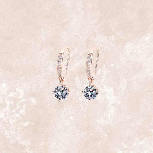 Image 53: 1 Carat Elise 4 Prong Hook Earring