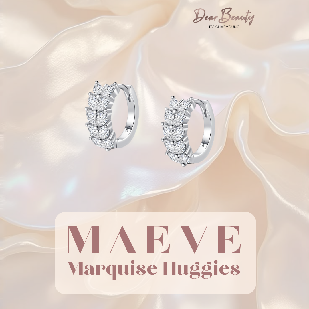 Maeve Marquise Leaf Huggies