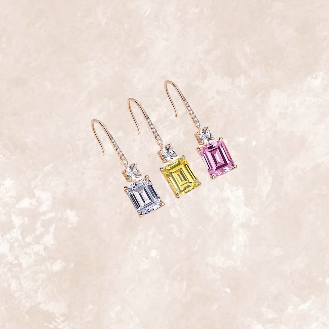 Jules Emerald Cut Drop Earring