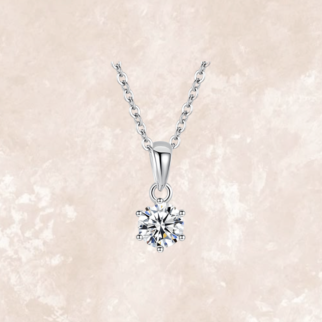Julie 2 Carat Classic Solitaire Necklace