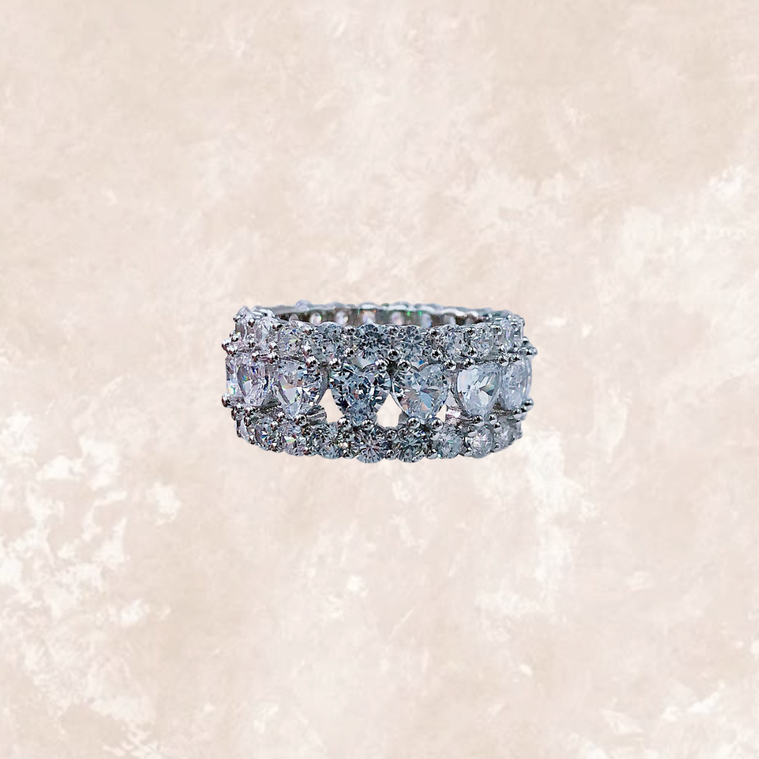 Heart Mix Eternity Ring