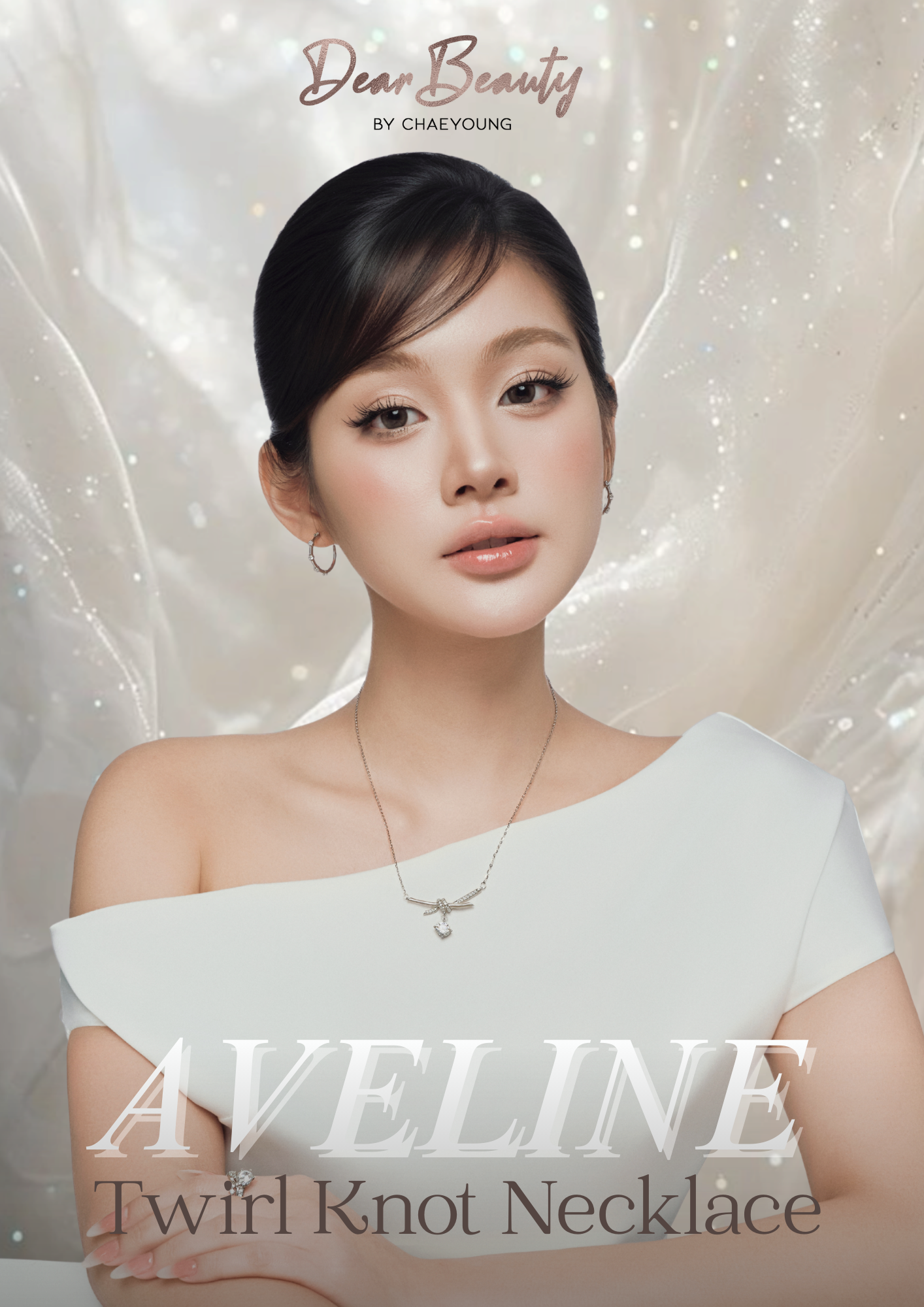 Aveline Twirl Knot Solitaire Necklace