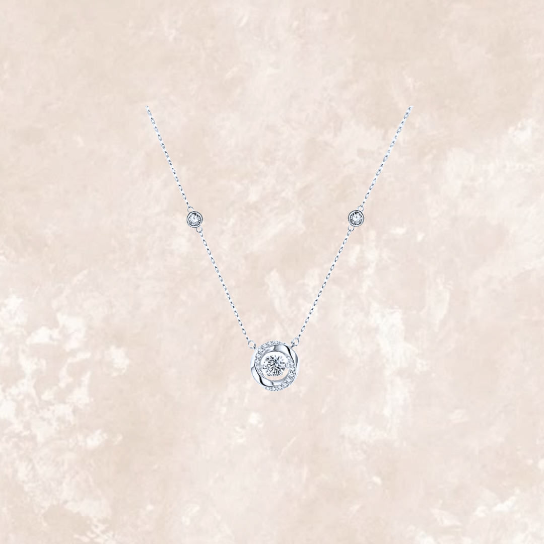 Karina Dancing Diamond Bezel Necklace