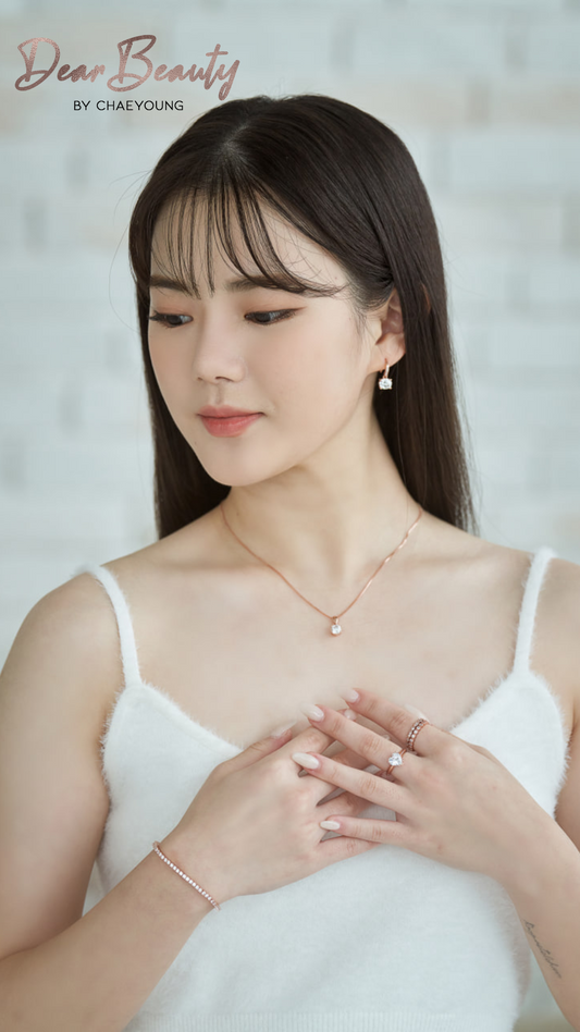 Julia 1 Carat Rose Gold Classic Solitaire Necklace