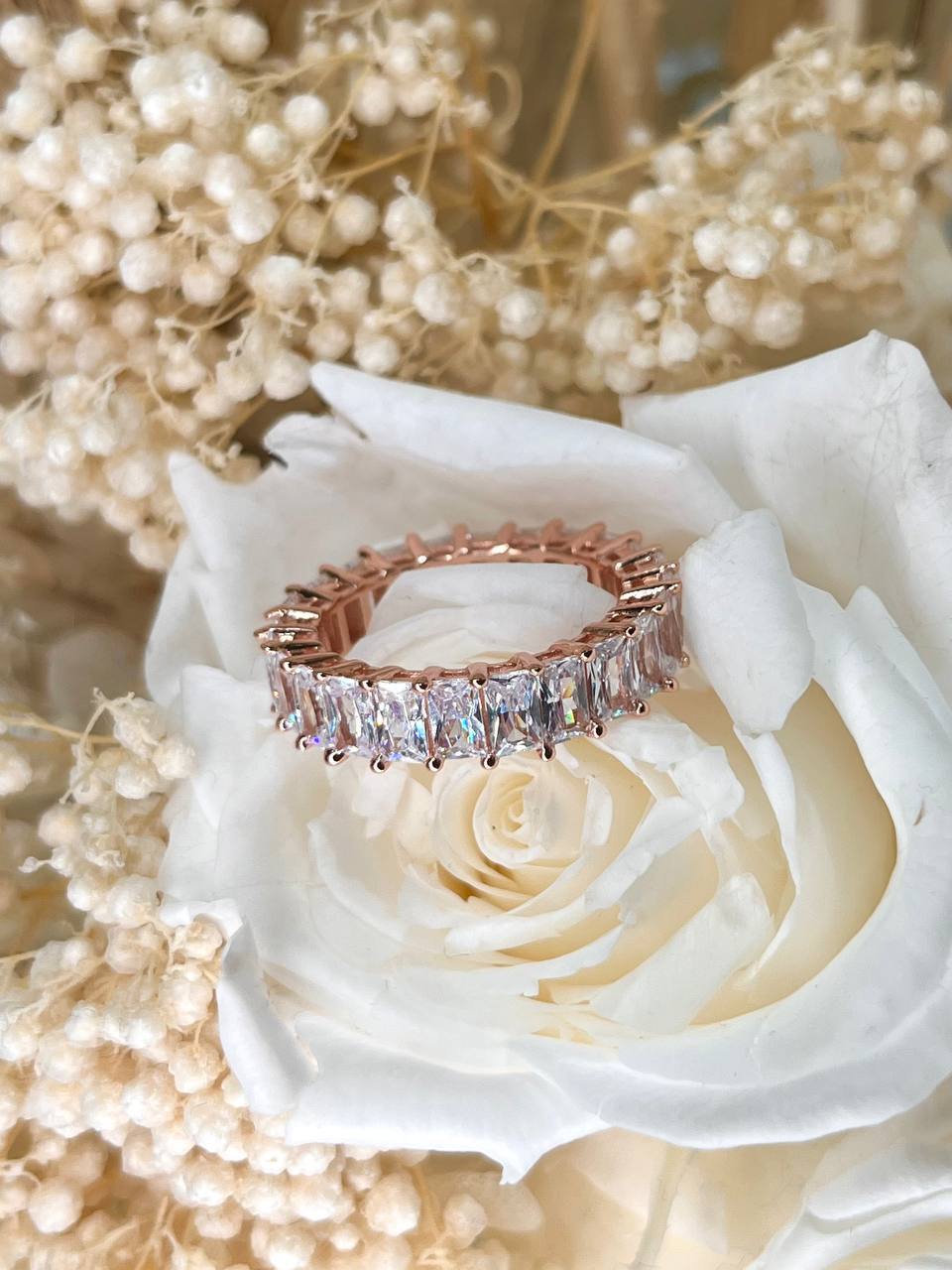 Hazel Radiant Full Eternity - Rose Gold