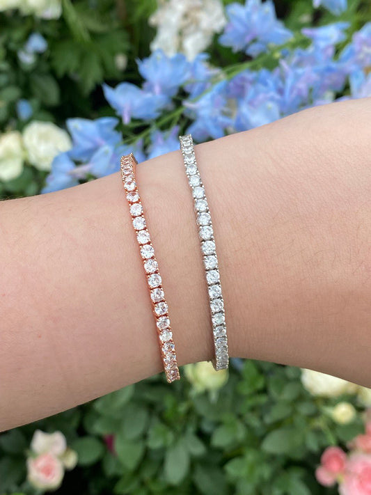 Pearlyn 10 Pointer Classic Tennis Bracelet Rose Gold