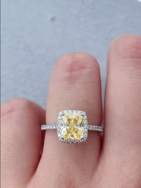 2 Carat Long Cushion Ring