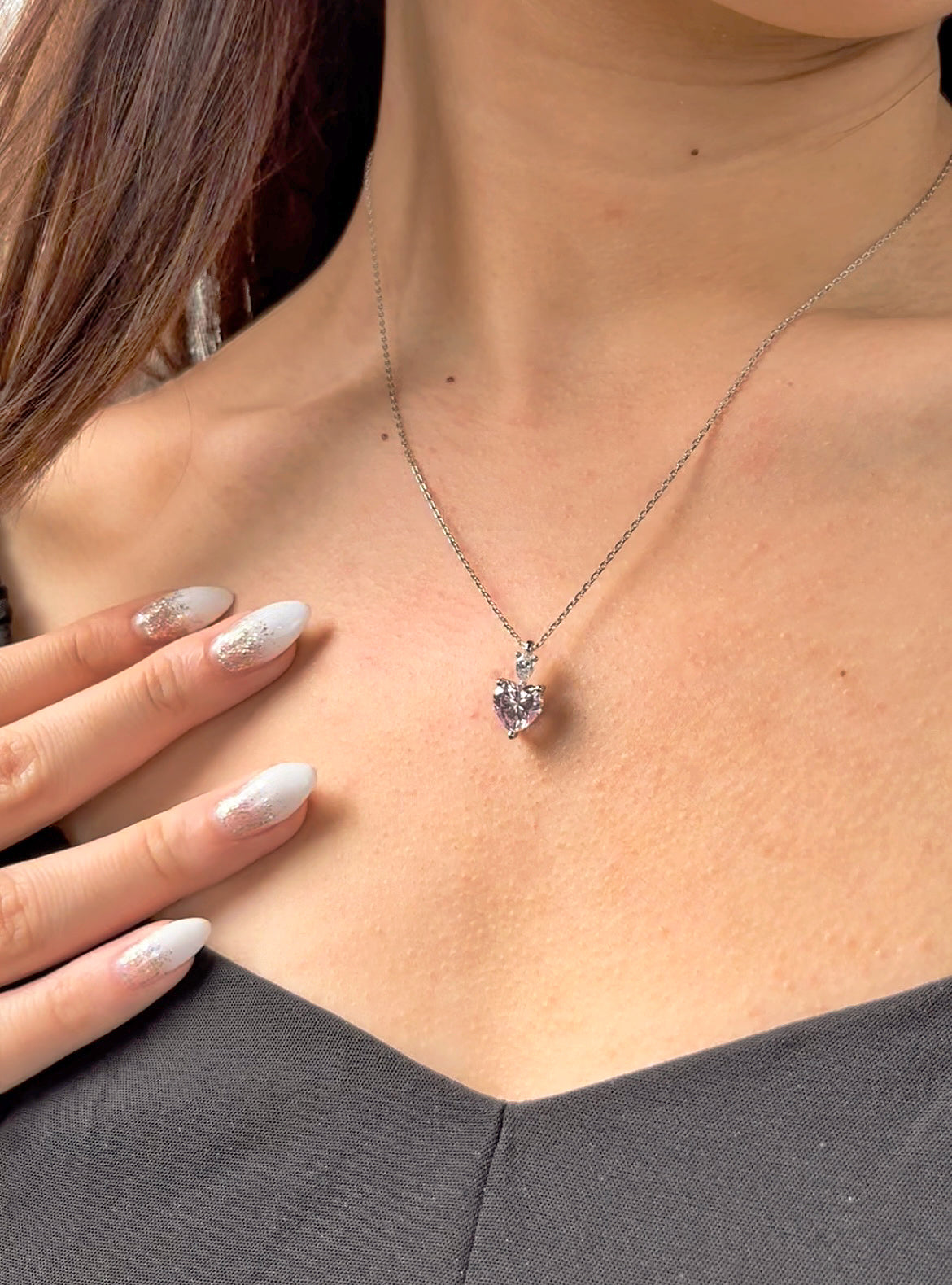 Lovelle 2 Carat Hearts Necklace (length: 39.5cm - 45cm)
