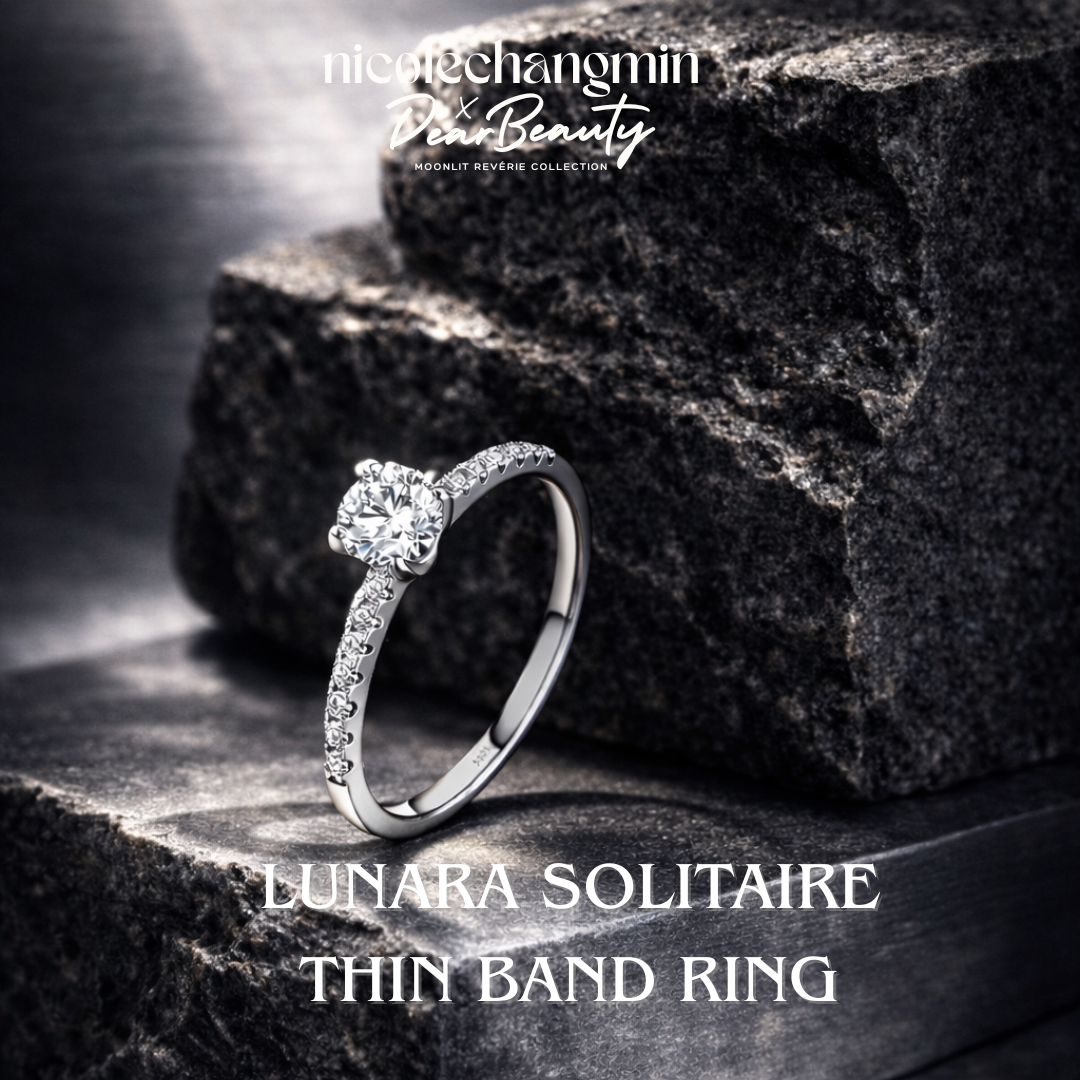 PRE-ORDER Dear Beauty | Lunara 0.25ct Solitaire Thin Band Ring | Ring