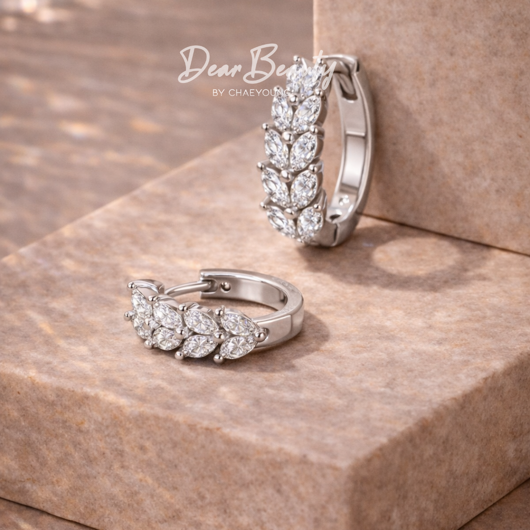 <PREORDER> Maeve Marquise Leaf Huggies