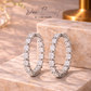 Galaxy Spacer Hoop Earrings - White Gold