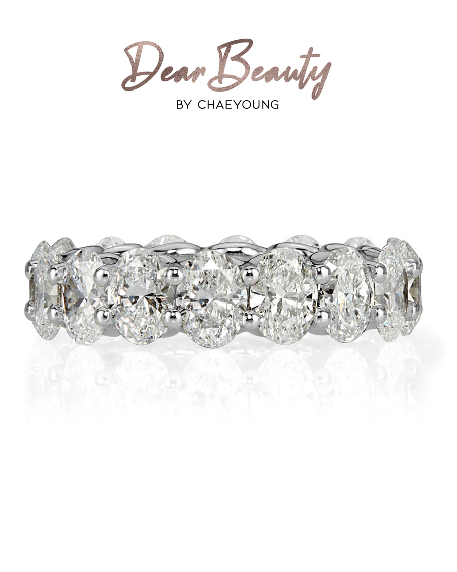 Vanessa Oval Eternity Ring (White Gold)