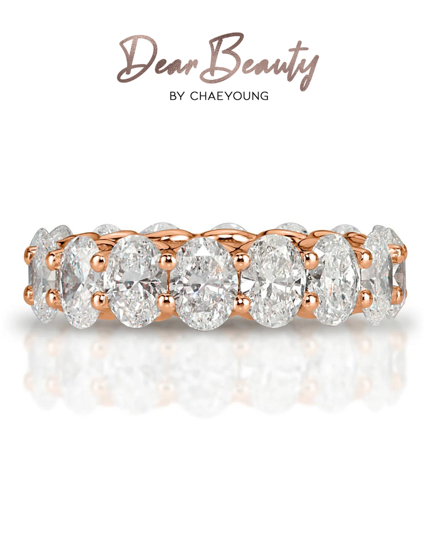 Vanessa Oval Eternity Ring (Rose Gold)