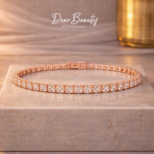 Pearlyn 10 Pointer Classic Tennis Bracelet Rose Gold