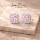 1 Carat Ice Crushed Cushion Ear Studs