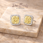 1 Carat Ice Crushed Cushion Ear Studs