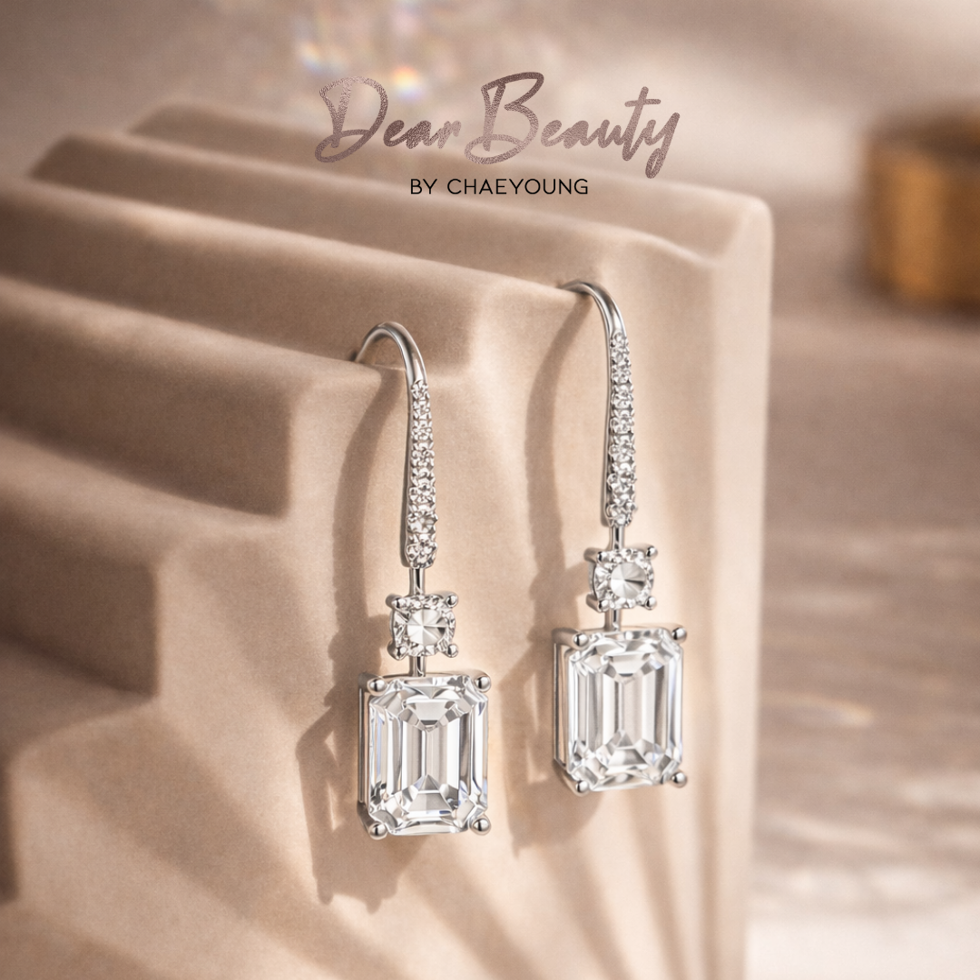 Jules Emerald Cut Drop Earring
