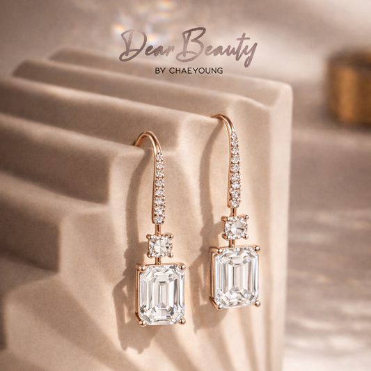 Jules Emerald Cut Drop Earring