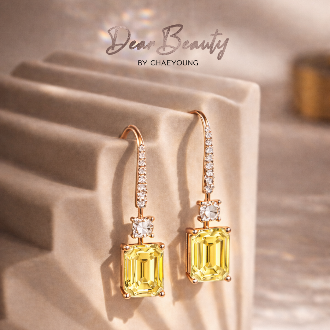 Jules Emerald Cut Drop Earring