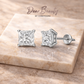 Angelina 1.5 Carat Ice Crushed Princess Ear Studs