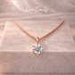 Julie 2 Carat Rose Gold Classic Solitaire Necklace