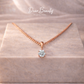 Julia 1 Carat Rose Gold Classic Solitaire Necklace