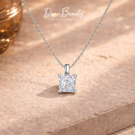 Angel 2 Carat Ice Crushed Princess Cut Necklace
