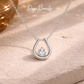 Horseshoe Charm 0.5 Carat Round Solitaire Necklace (length: 40cm - 44.5cm)