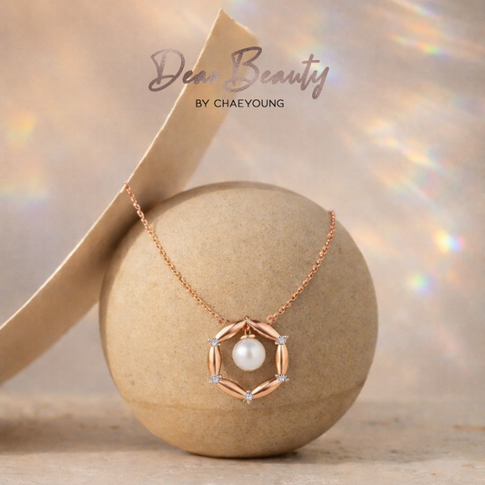 Christina Pearl Rose Gold Necklace