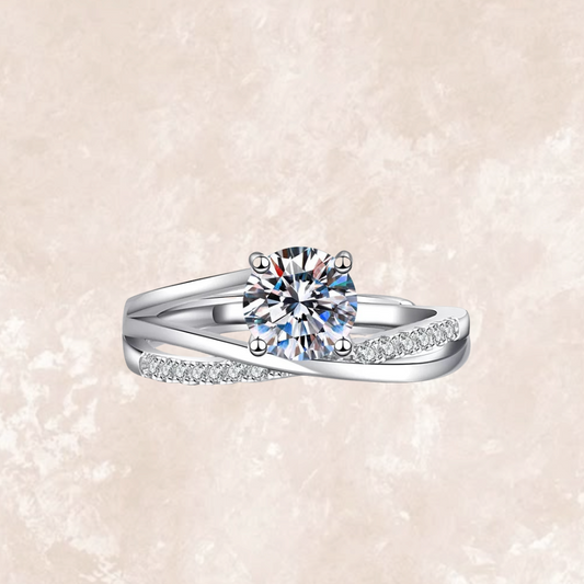 Myra Crisscross Solitaire Ring