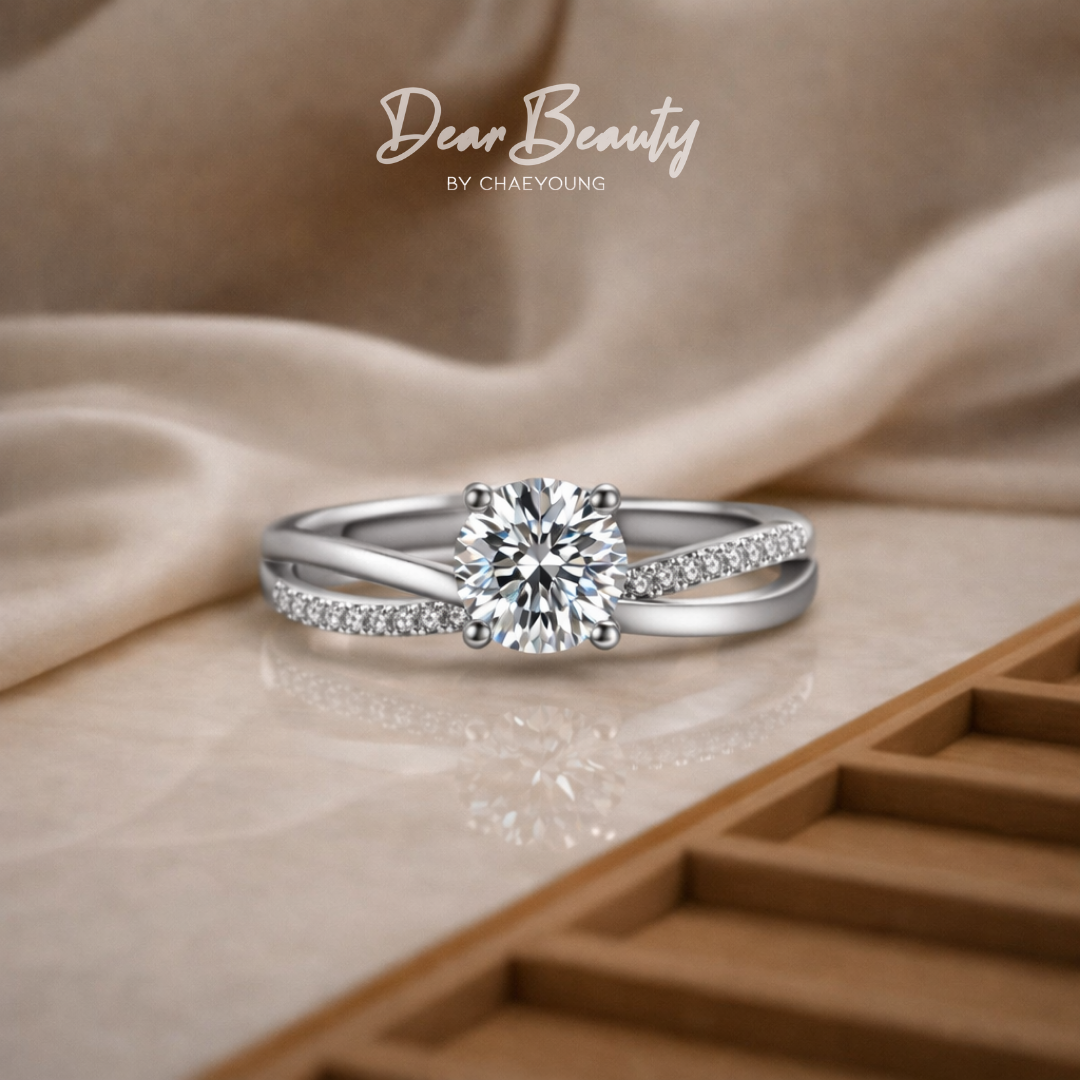 Myra Crisscross Solitaire Ring