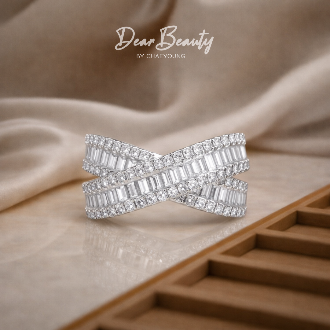 Glenda Thick Criss Cross Eternity Ring