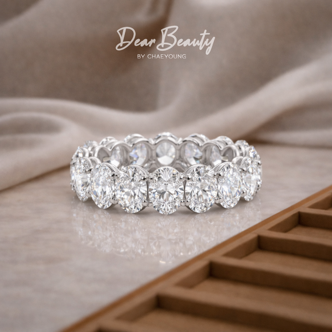 Vanessa Oval Eternity Ring (White Gold)