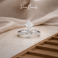 Rachel 1.5 Carat White Designer Cut Crown Ring