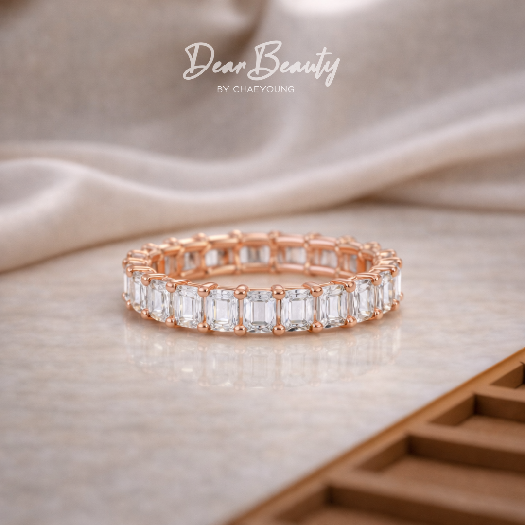 Hazel Radiant Full Eternity - Rose Gold