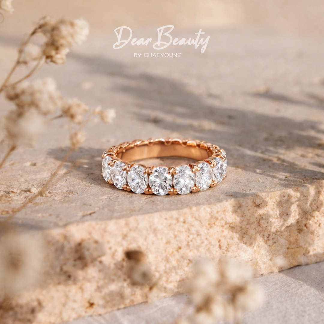 Vanessa Oval Eternity Ring (Rose Gold)