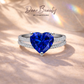 Matilda 2 Carat Double Banded Heart in Sapphire Vivid Blue