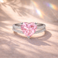Victoria 2 Carat Double Banded Heart in Pink Bloom