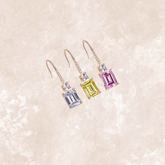 Jules Emerald Cut Drop Earring