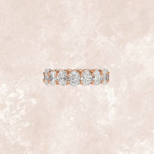 Vanessa Oval Eternity Ring (Rose Gold)