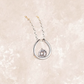 Horseshoe Charm 0.5 Carat Round Solitaire Necklace (length: 40cm - 44.5cm)