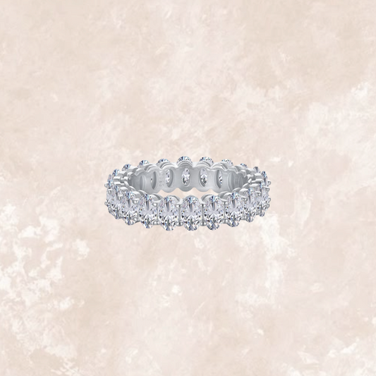 Vanessa Oval Eternity Ring (White Gold)