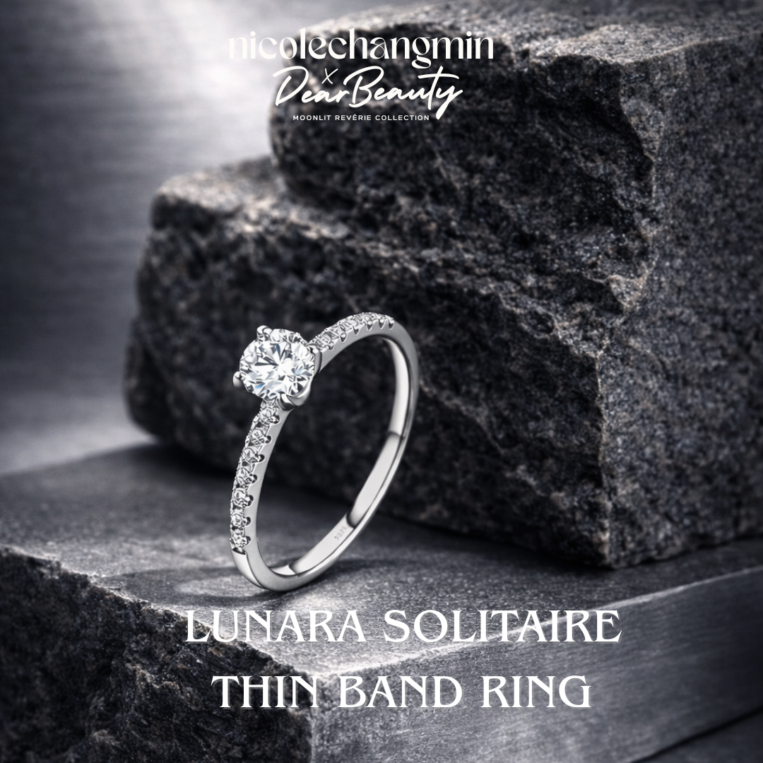 PRE-ORDER Dear Beauty | Lunara 0.25ct Solitaire Thin Band Ring | Ring