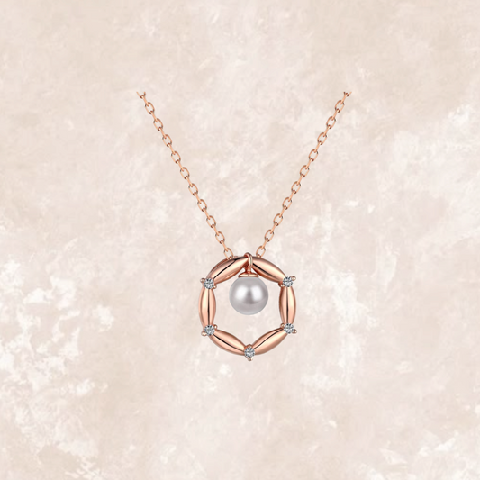 Christina Pearl Rose Gold Necklace