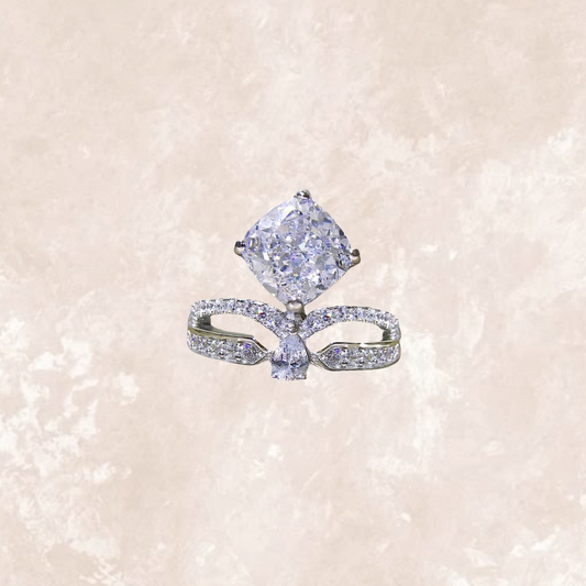 Rachel 1.5 Carat White Designer Cut Crown Ring